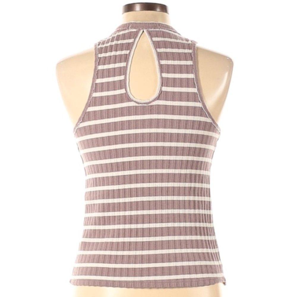 Free People Neutral Striped Racer Top - Picture 3 of 3